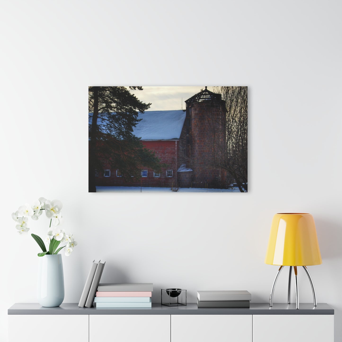 U R There Photography Ebeling Road Red Rustic Farmhouse Acrylic Wall Print