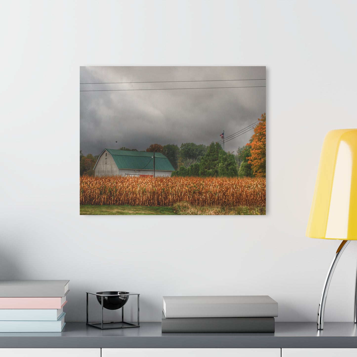 U R There Photography Saginaw Road White Rustic Farmhouse Acrylic Wall Print