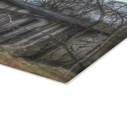 U R There Photography Rural Decay in Early Spring Rustic Farmhouse Tempered-Glass Cutting Board