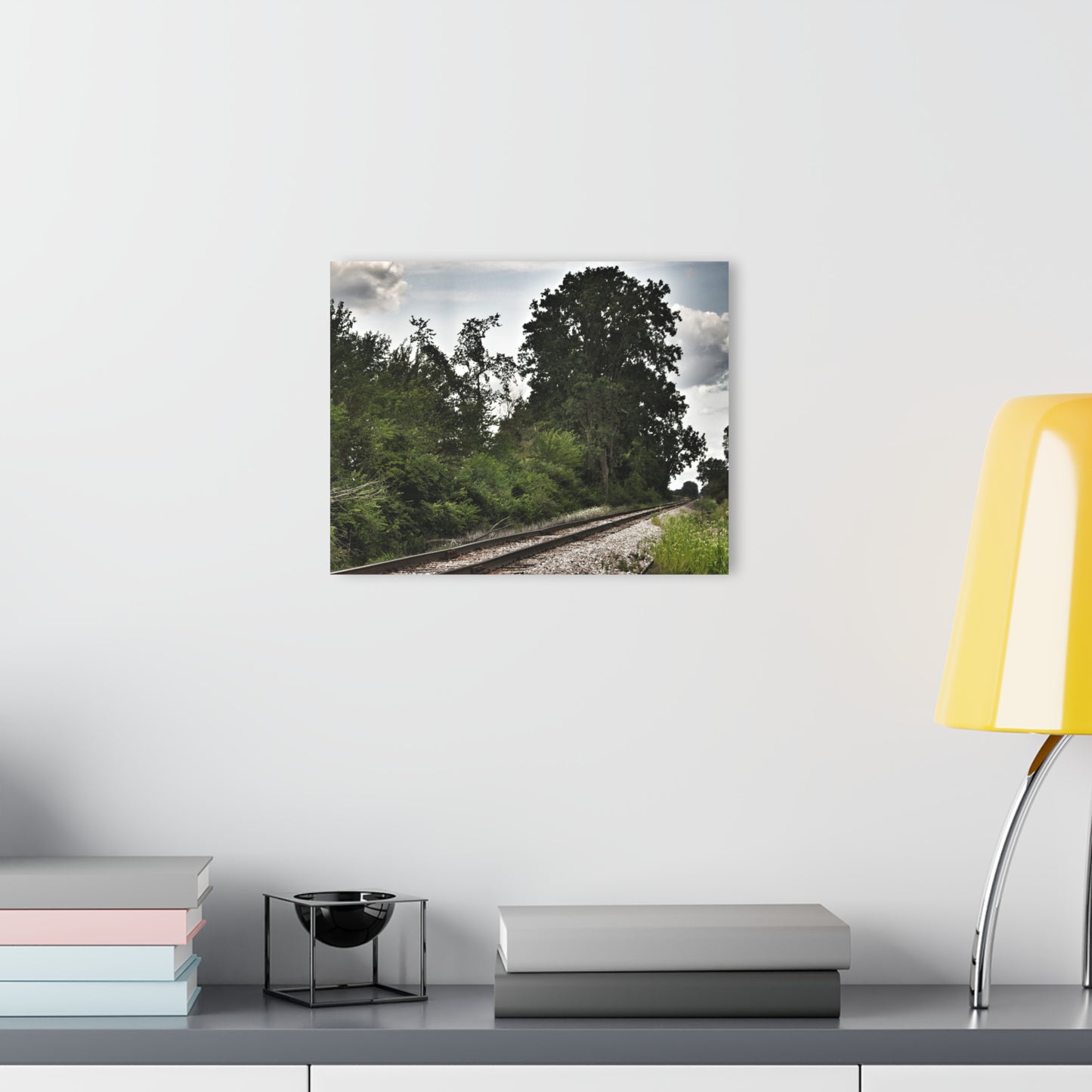 Barn Boutique Modern Farmhouse Acrylic Wall Print| Michigan Rails I