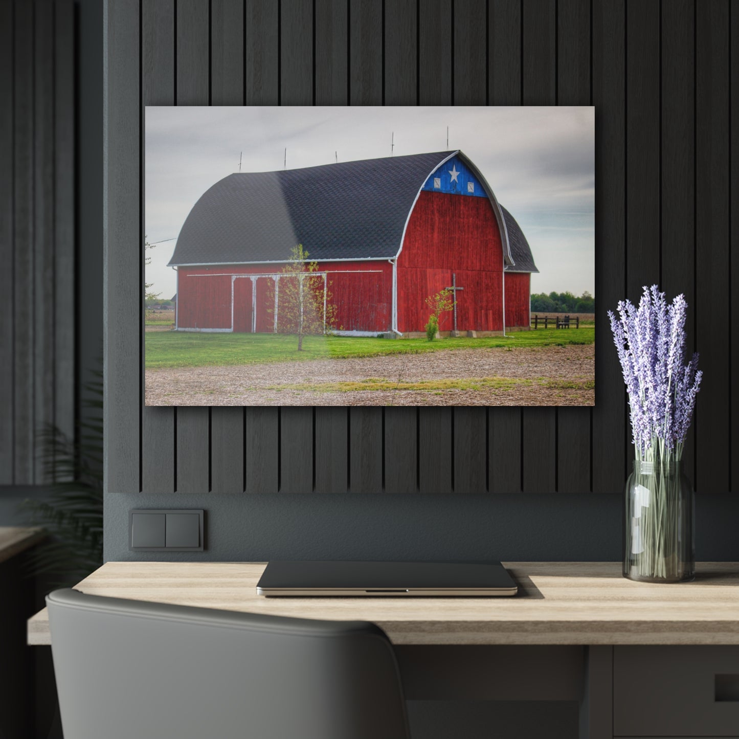 U R There Photography M-24 Star Barn Rustic Farmhouse Acrylic Wall Print