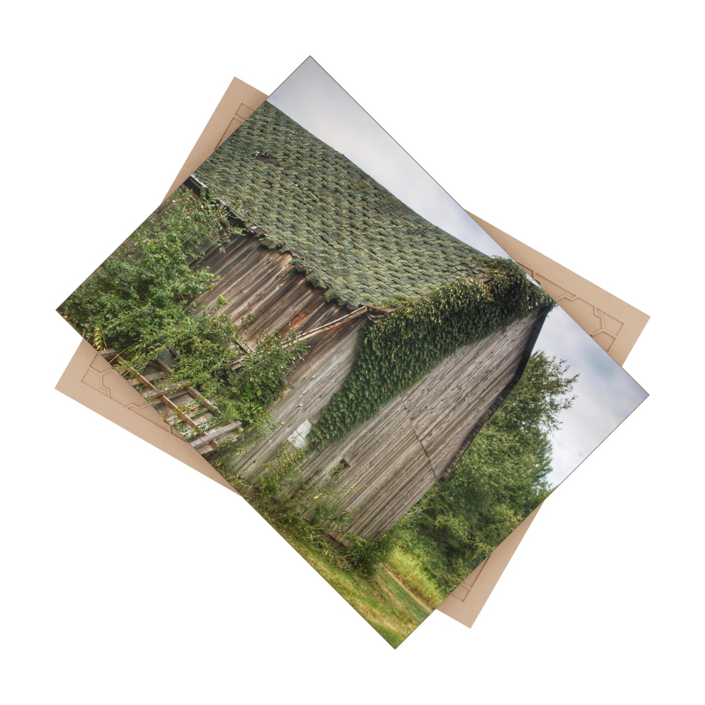 U R There Photography Chambers Grey Rustic Farmhouse Decorative Ceramic Tile