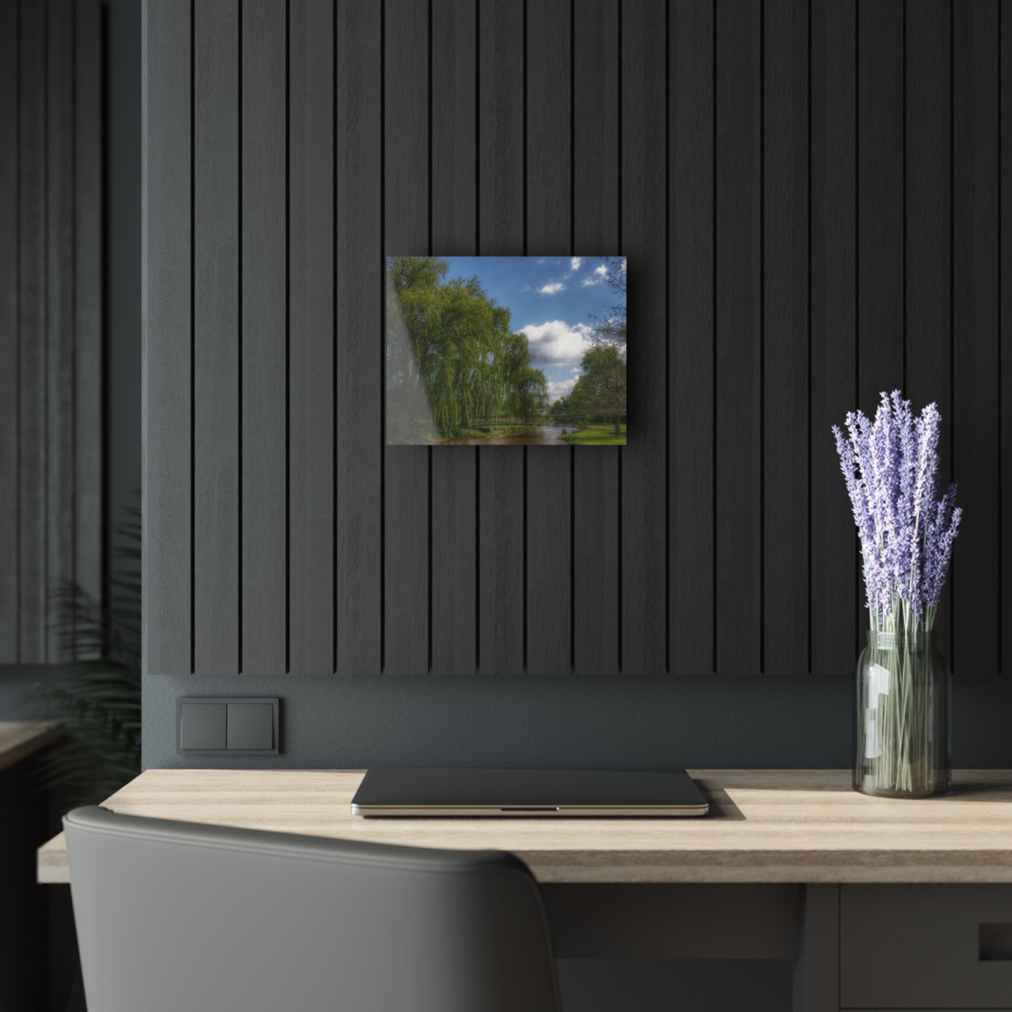 U R There Photography Cramton Park Bridge in Lapeer Rustic Farmhouse Acrylic Wall Print