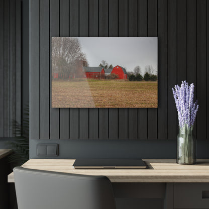 U R There Photography Kidder Road Reds Rustic Farmhouse Acrylic Wall Print