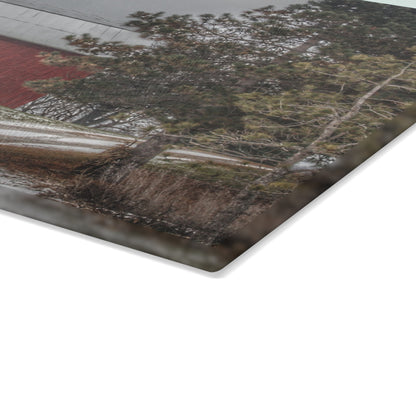 U R There Photography South Kirk Road Red Rustic Farmhouse Acrylic Wall Print