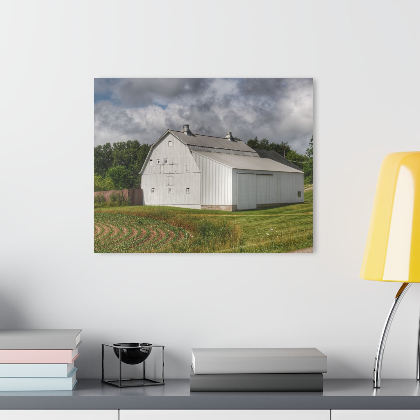 Barn Boutique Modern Farmhouse Acrylic Wall Print| Metamora Road White