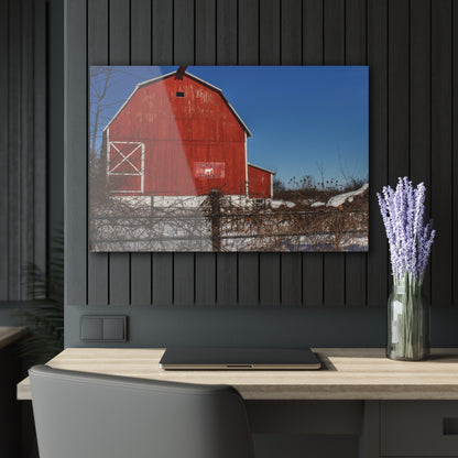 U R There Photography Vassar Red Wild Rustic Farmhouse Acrylic Wall Print