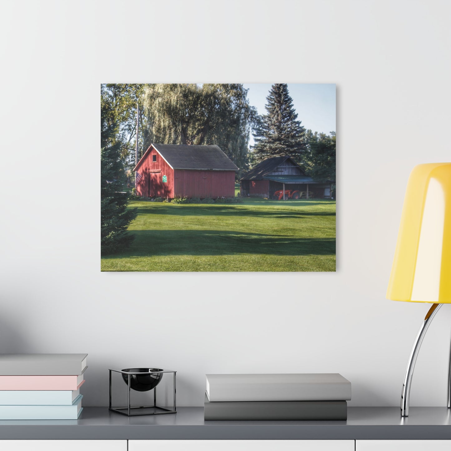 U R There Photography Rochester Road Mini-Reds Rustic Farmhouse Acrylic Wall Print