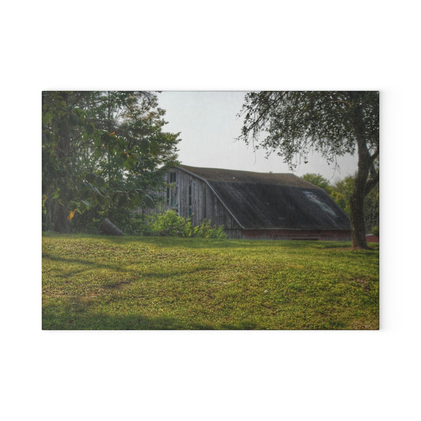 U R There Photography Hidden on Schott Road Rustic Farmhouse Tempered-Glass Cutting Board