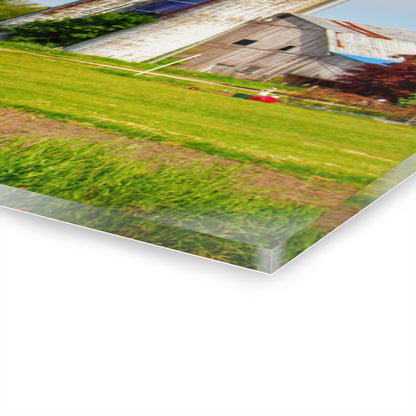 U R There Photography M-25 Old Grey and Silos Rustic Farmhouse Acrylic Wall Print