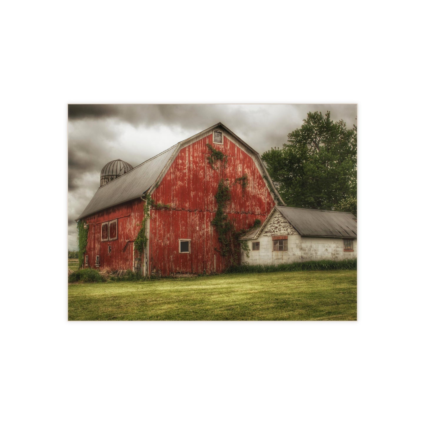 U R There Photography Stanley Road Red I Rustic Farmhouse Decorative Ceramic Tile