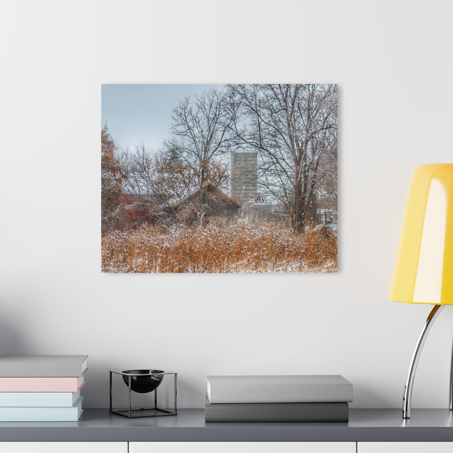 U R There Photography Wale Road Hidden Grey Rustic Farmhouse Acrylic Wall Print