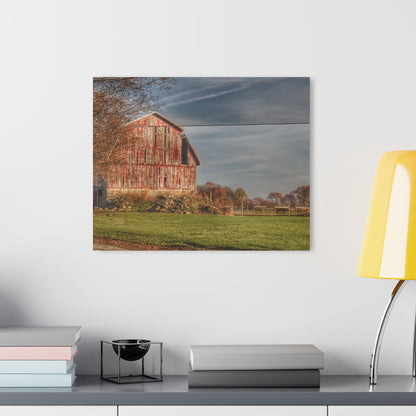 U R There Photography Marathon Road Red Cow Barn Rustic Farmhouse Acrylic Wall Print