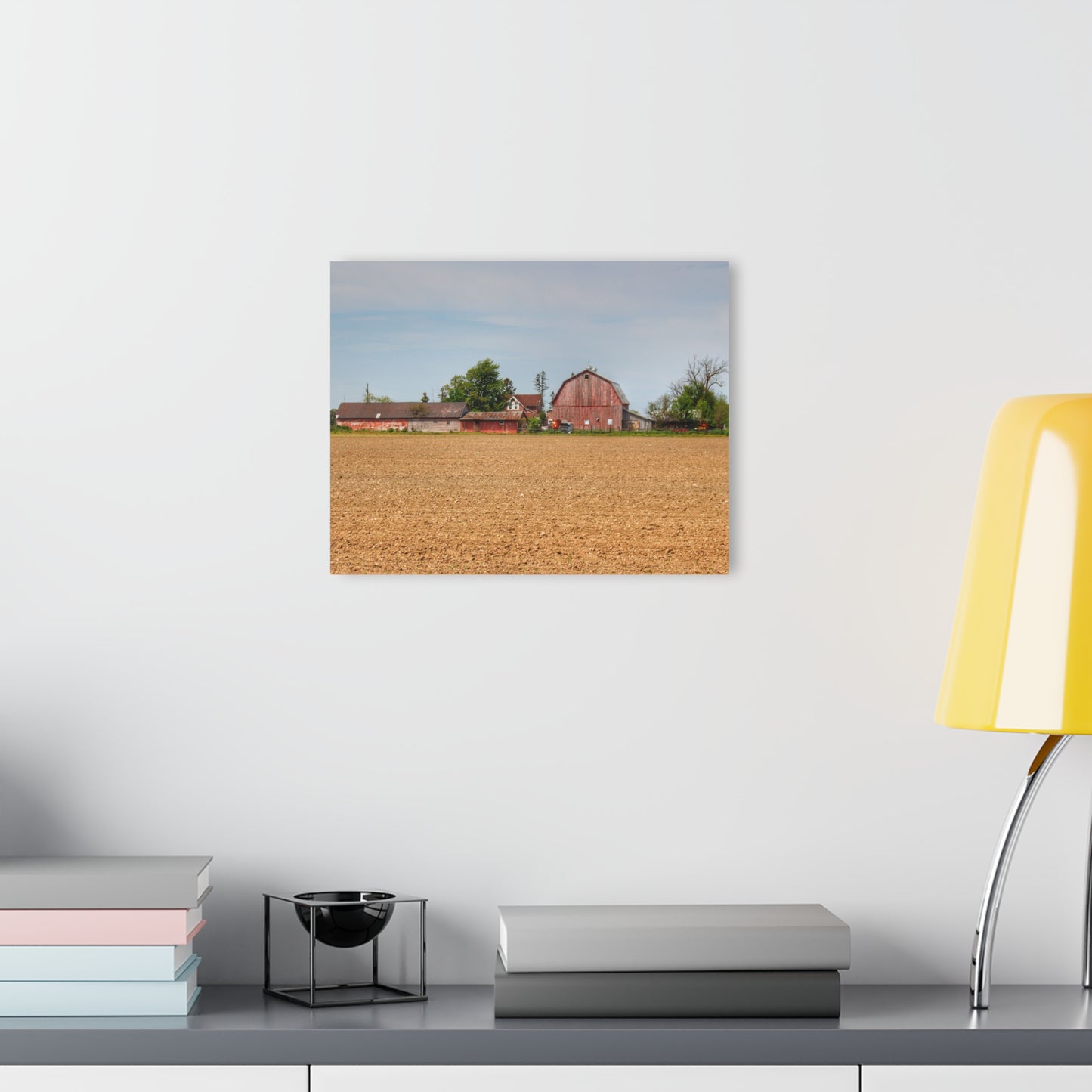 U R There Photography Volz Road Reds Rustic Farmhouse Acrylic Wall Print