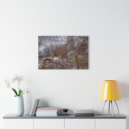 U R There Photography Sandhill Road Hidden Red I Rustic Farmhouse Acrylic Wall Print