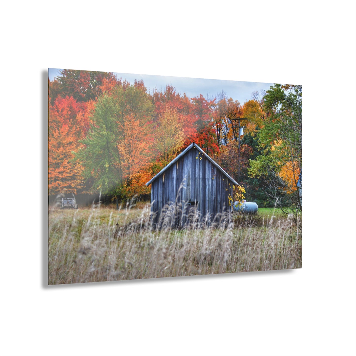 U R There Photography Beyond Church Road Little Grey Rustic Farmhouse Acrylic Wall Print