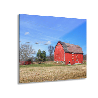 U R There Photography Kings Mill Red II Rustic Farmhouse Acrylic Wall Print