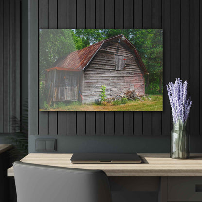 U R There Photography Roadside Grey Rustic Farmhouse Acrylic Wall Print