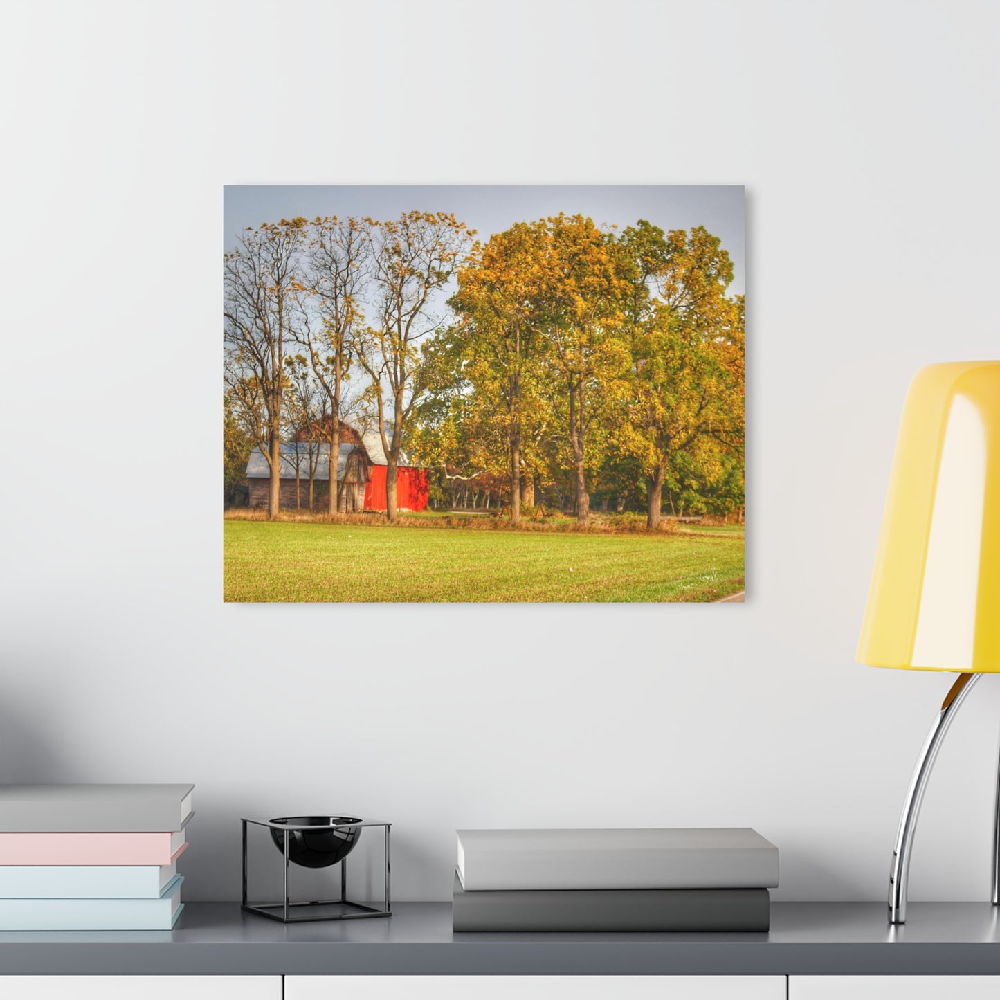 U R There Photography Barkley Road Red II Rustic Farmhouse Acrylic Wall Print