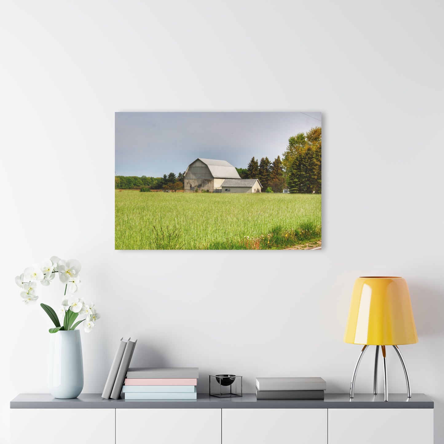 U R There Photography North Graf Road White Rustic Farmhouse Acrylic Wall Print