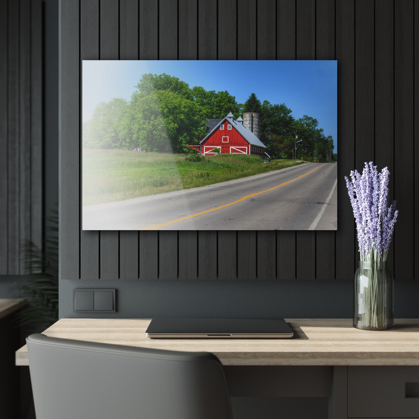U R There Photography Metamora Red 2020 II Rustic Farmhouse Acrylic Wall Print