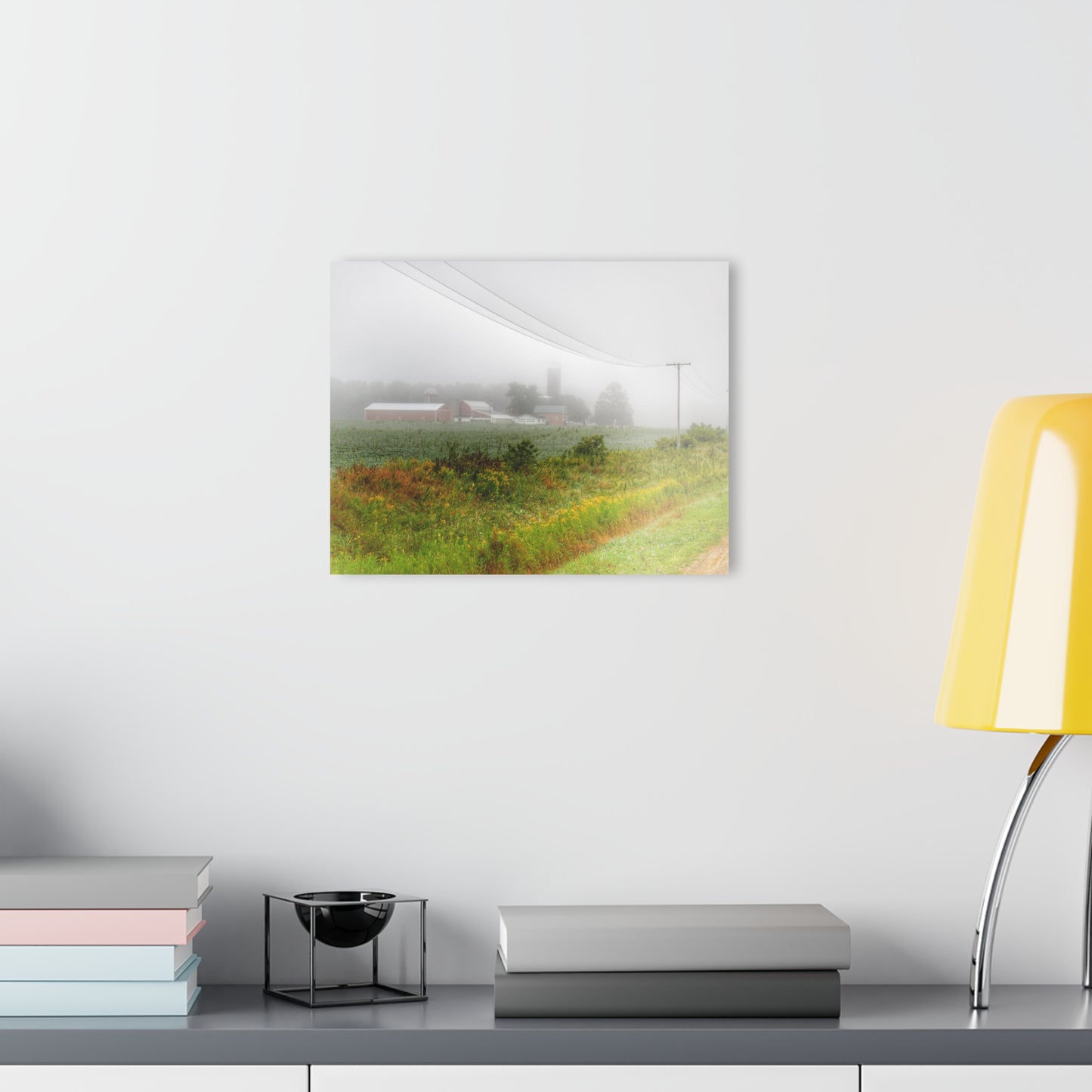 U R There Photography Beyond the Fog Rustic Farmhouse Acrylic Wall Print