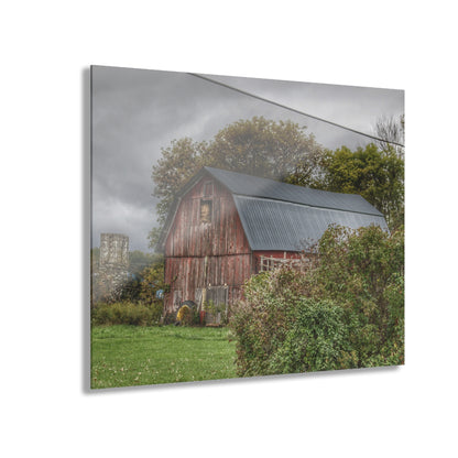 U R There Photography North Clio Road Red Rustic Farmhouse Acrylic Wall Print