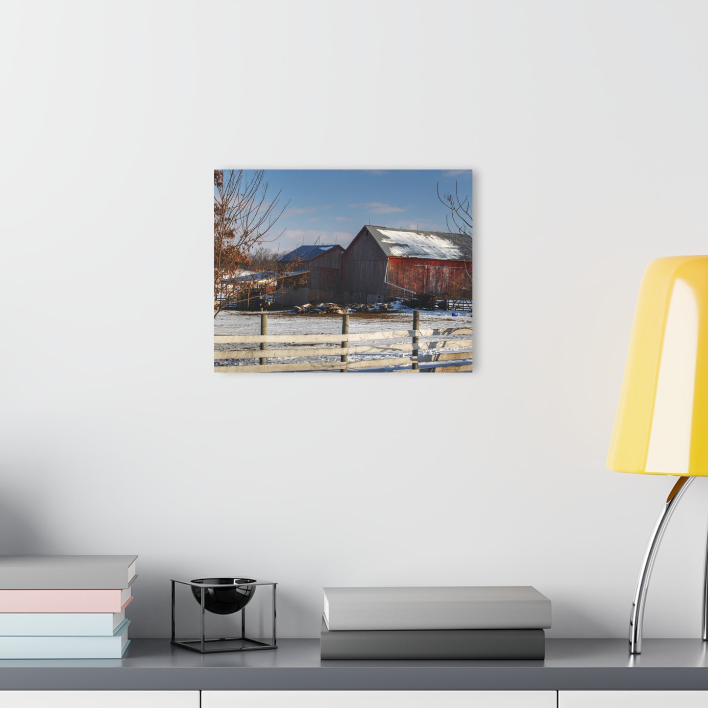 U R There Photography Attica Reds Rustic Farmhouse Acrylic Wall Print