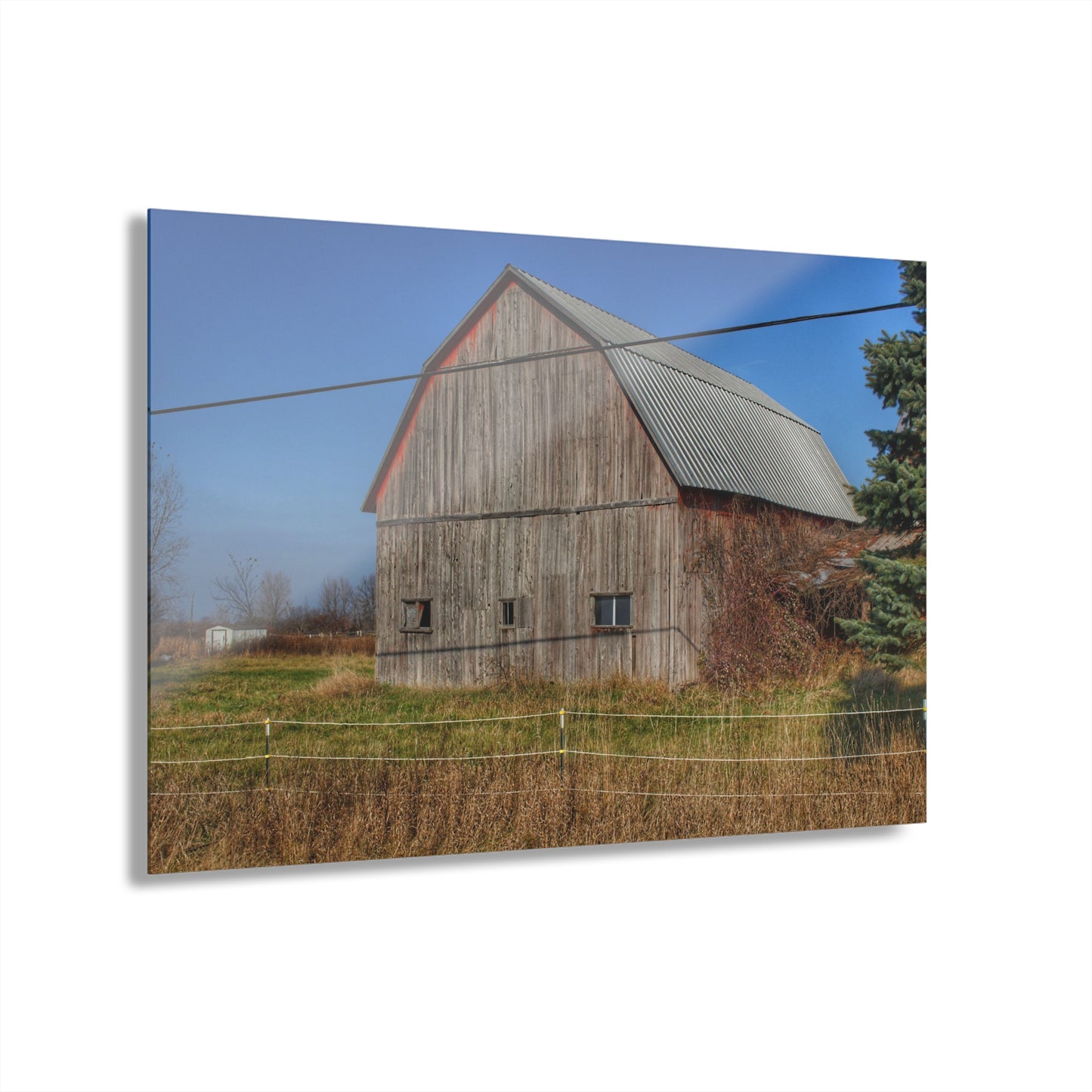 U R There Photography Dodge Road Grey I Rustic Farmhouse Acrylic Wall Print