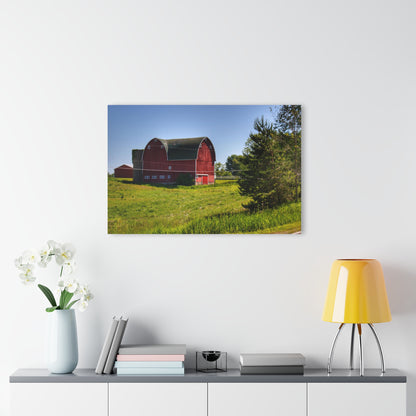 U R There Photography Hegal Road Red Rustic Farmhouse Acrylic Wall Print