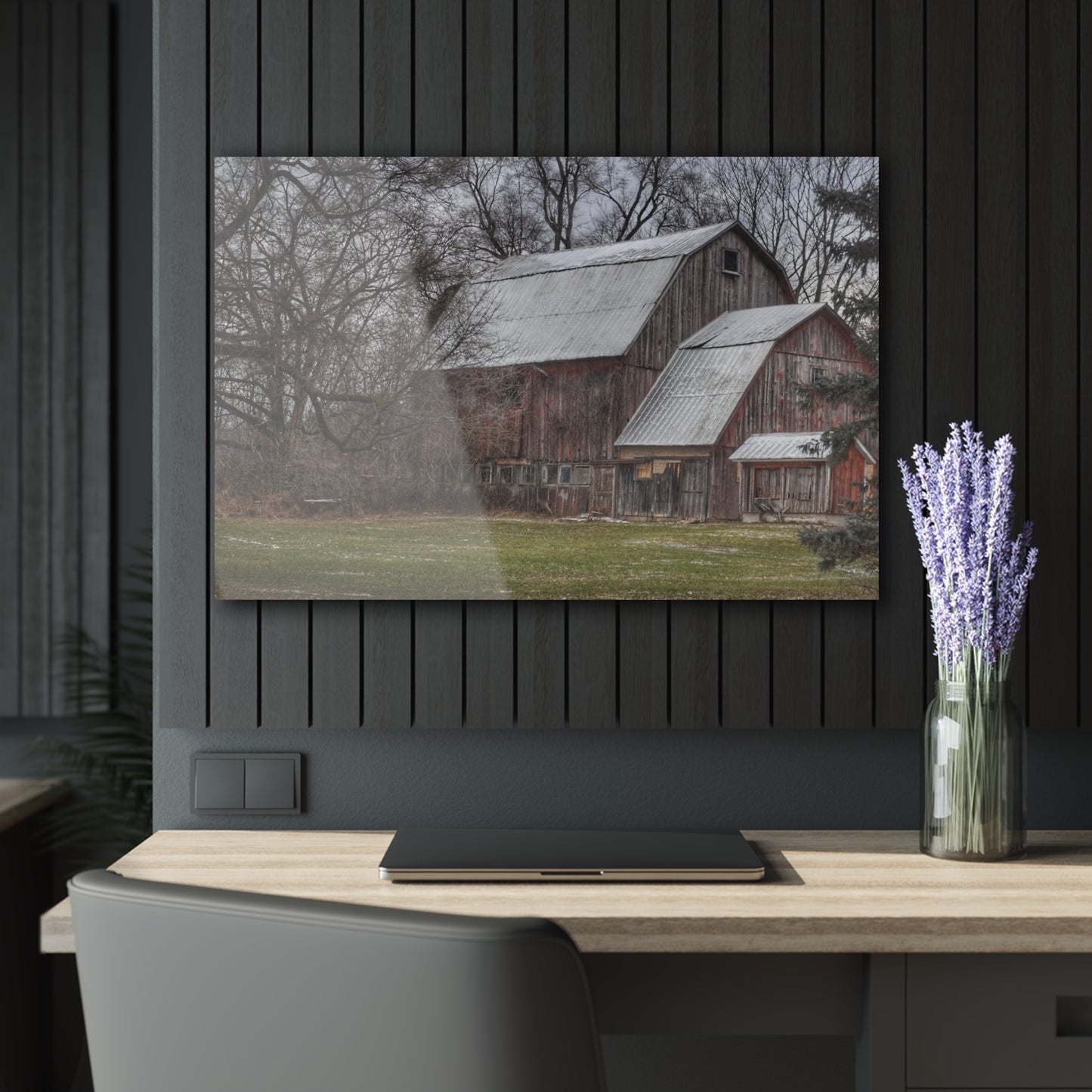 U R There Photography Hennessey Road Grey Rustic Farmhouse Acrylic Wall Print