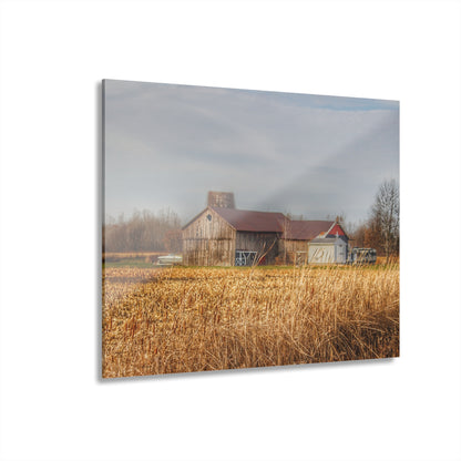U R There Photography North Center Road Grey Rustic Farmhouse Acrylic Wall Print