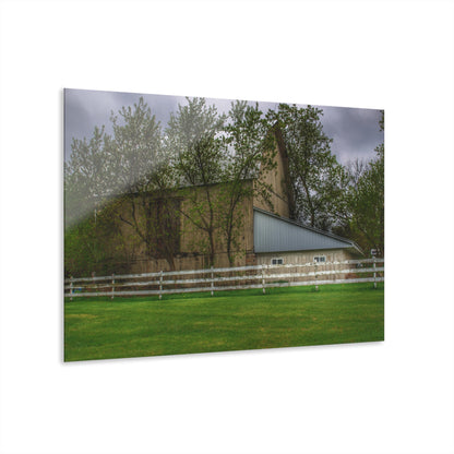 U R There Photography Grange Hall Road Whitewash Grey Rustic Farmhouse Acrylic Wall Print
