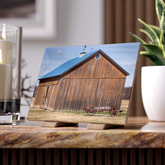 U R There Photography Barn and Buggy Rustic Farmhouse Decorative Ceramic Tile