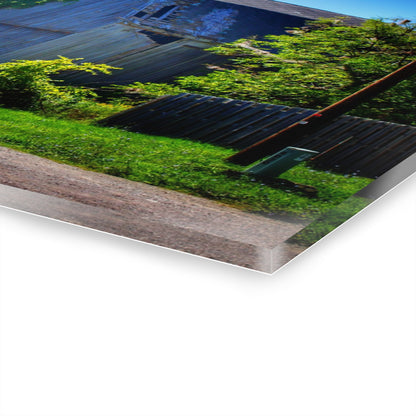 U R There Photography Dryden Road Grey Rustic Farmhouse Acrylic Wall Print