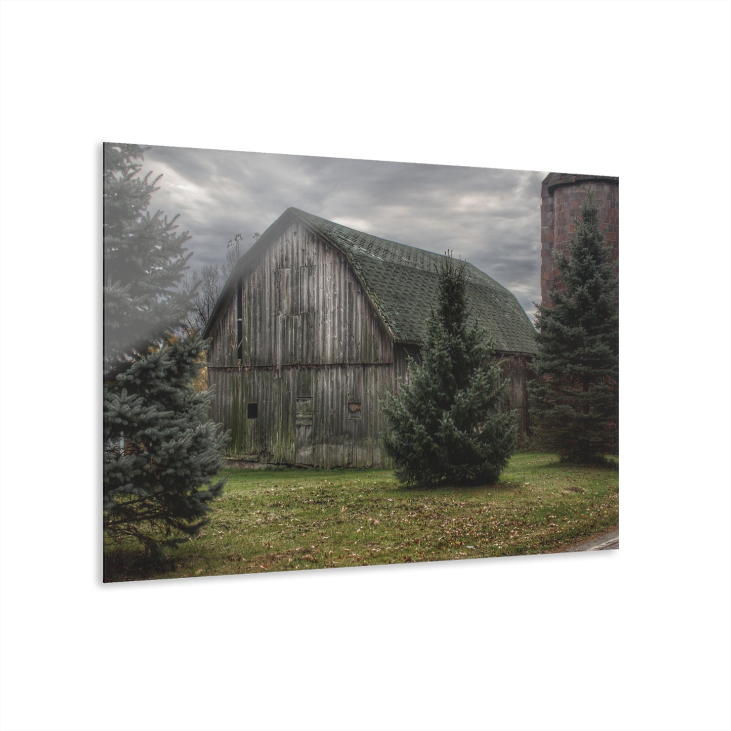 U R There Photography Pero Lake Road Grey I Rustic Farmhouse Acrylic Wall Print