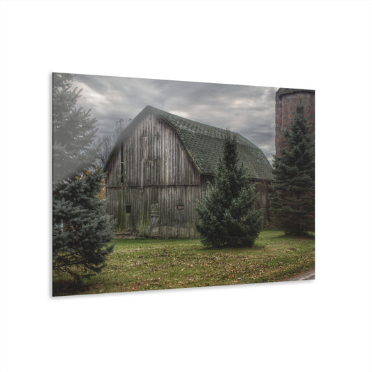 U R There Photography Pero Lake Road Grey I Rustic Farmhouse Acrylic Wall Print