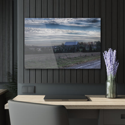U R There Photography Burnside Road Grey Blues Rustic Farmhouse Acrylic Wall Print
