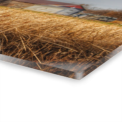 U R There Photography North Center Road Grey Rustic Farmhouse Acrylic Wall Print