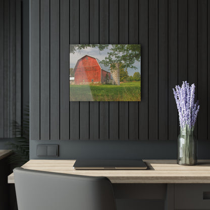 U R There Photography Crawford Road Red I Rustic Farmhouse Acrylic Wall Print