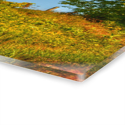 U R There Photography Hilltop High Grey Rustic Farmhouse Acrylic Wall Print