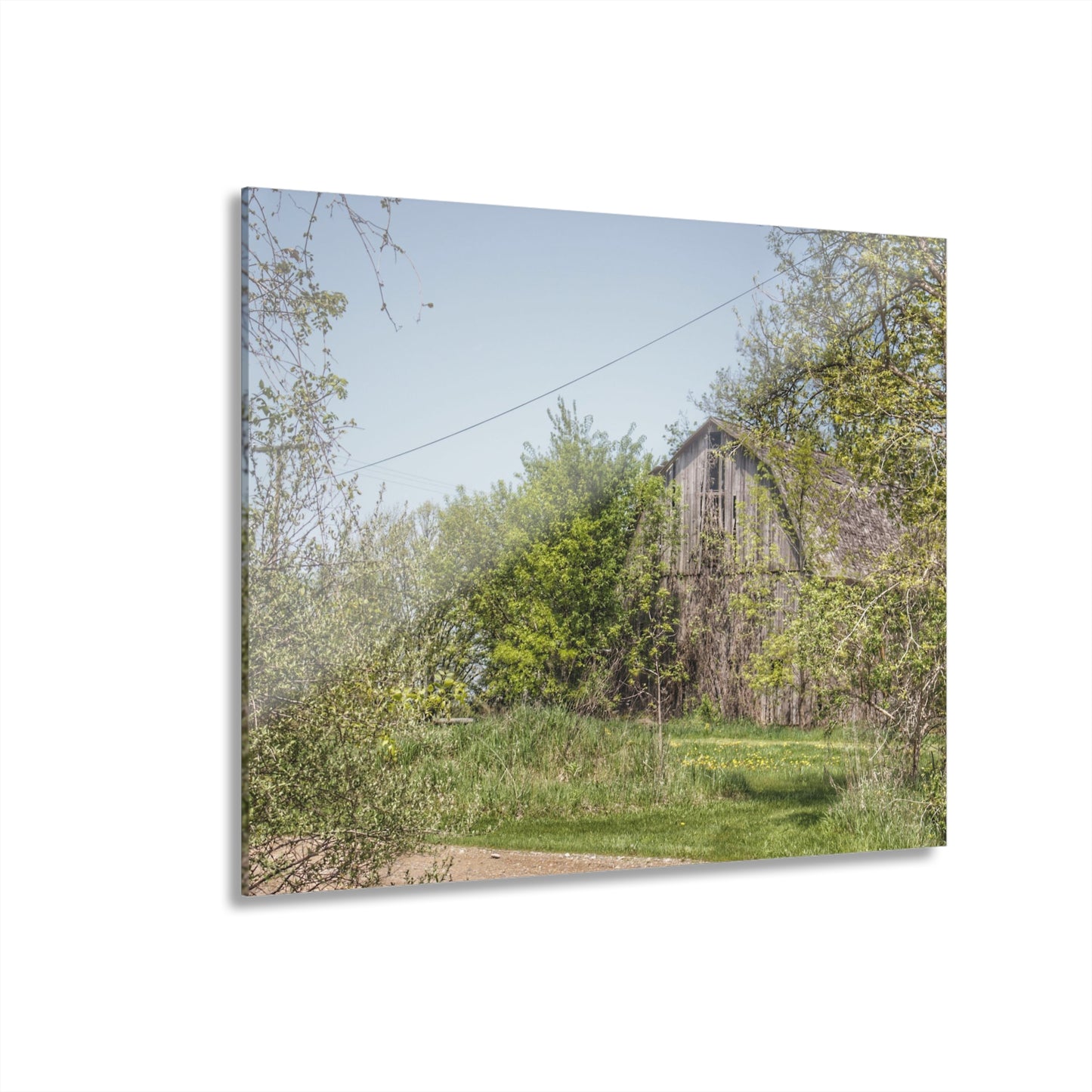 U R There Photography Bishop Road Grey II Rustic Farmhouse Acrylic Wall Print