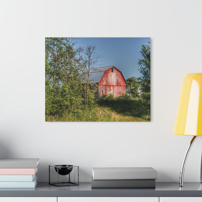 Barn Boutique Modern Farmhouse Acrylic Wall Print| Columbiaville Red in Summer II