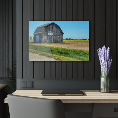 U R There Photography Unionville M-25 USA Grey Rustic Farmhouse Acrylic Wall Print