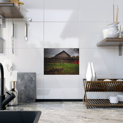 U R There Photography Chalet Grey II Rustic Farmhouse Decorative Ceramic Tile