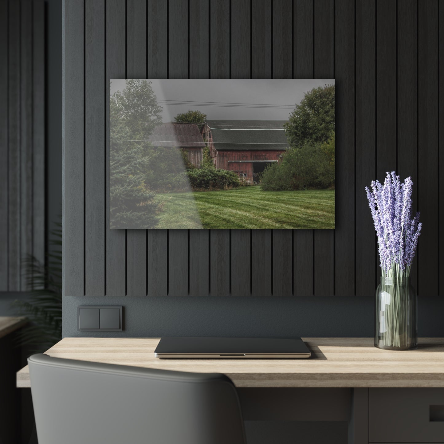U R There Photography Bowers Road Grey Duo II Rustic Farmhouse Acrylic Wall Print