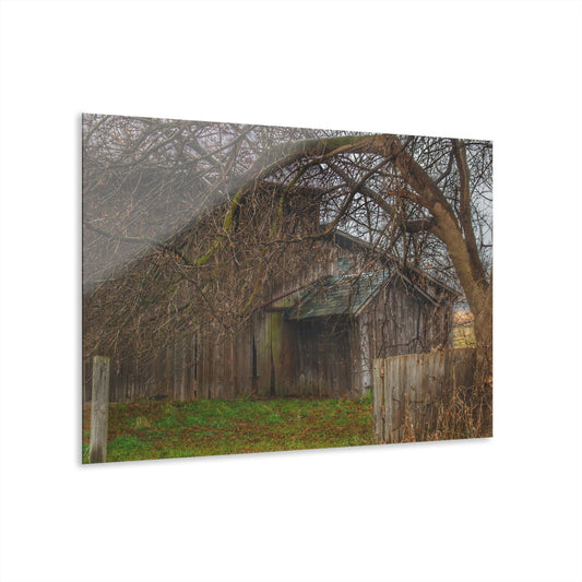 U R There Photography Bowers Road Greys III Rustic Farmhouse Acrylic Wall Print