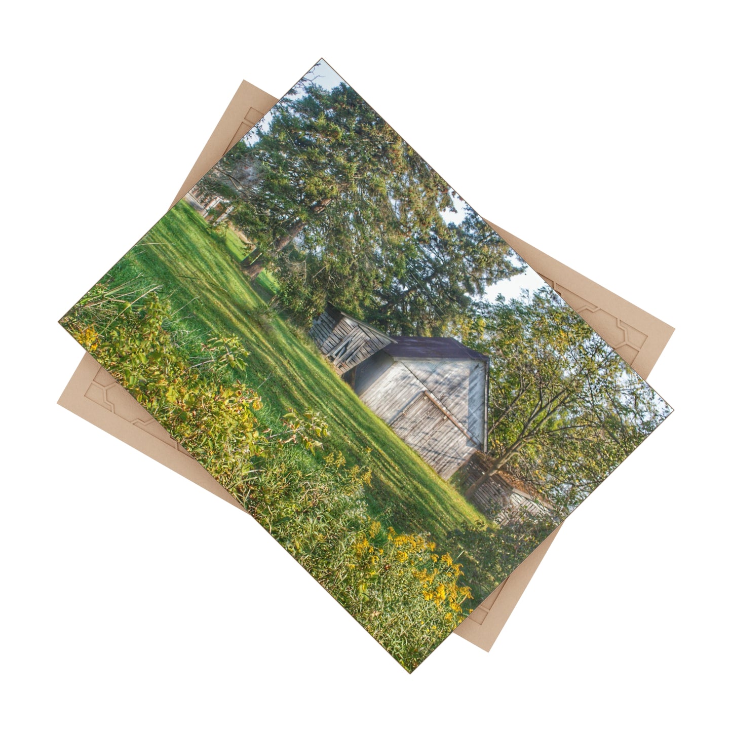 U R There Photography Bowers Road Little White Rustic Farmhouse Decorative Ceramic Tile