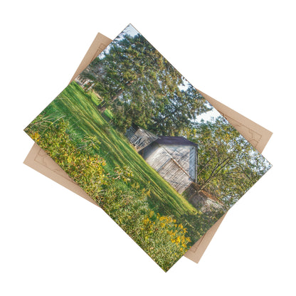 U R There Photography Bowers Road Little White Rustic Farmhouse Decorative Ceramic Tile