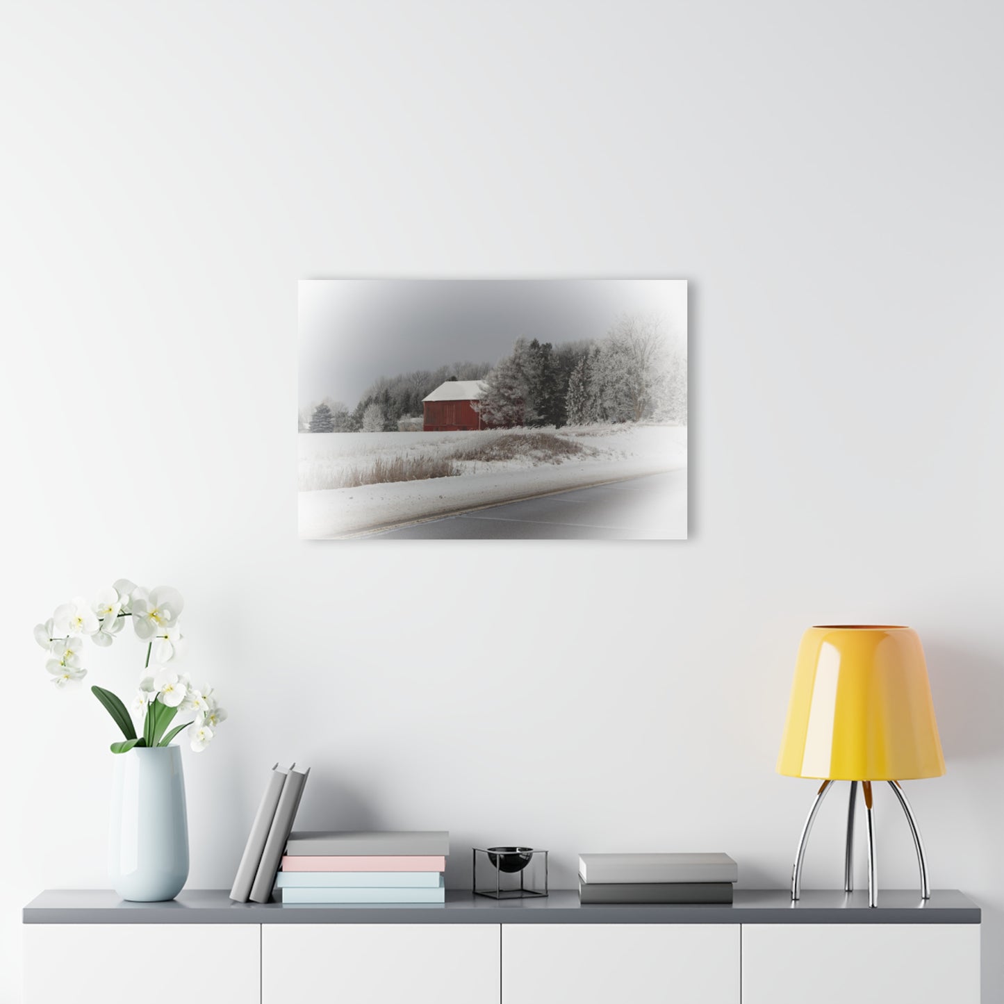 U R There Photography Farm on the Curve Rustic Farmhouse Acrylic Wall Print